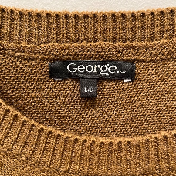 George-Brown Knit Poncho Sweater - Picture 3 of 5